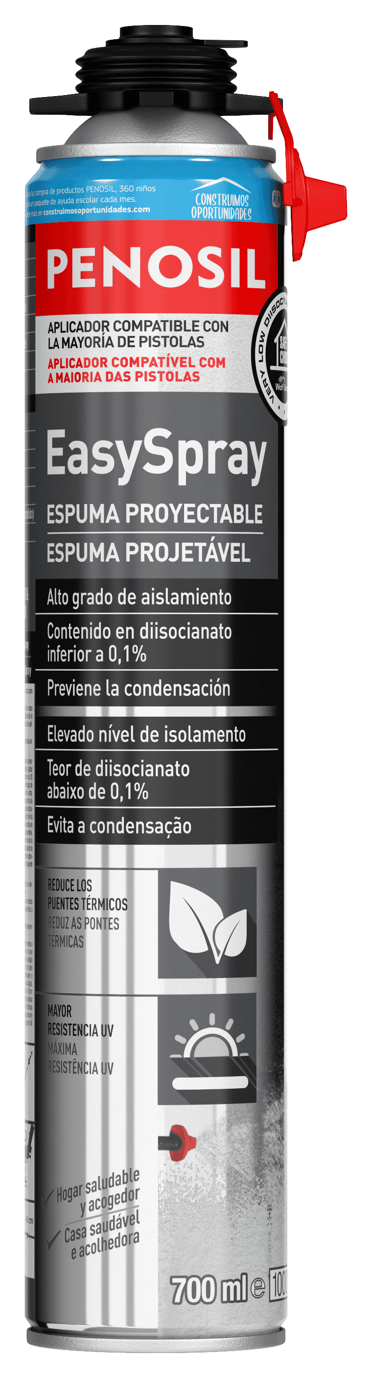 PENOSIL ESPUMA DE POLIURETANO PROJETAVEL EASYSPRAY 700ML - CAIXA