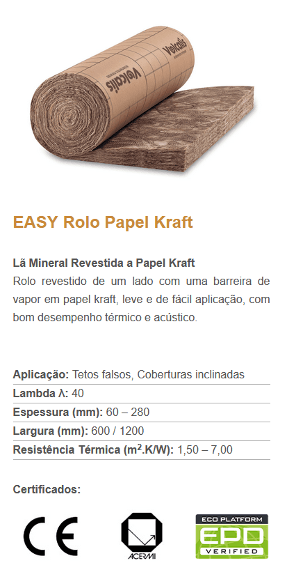 VOLCALIS LA MINERAL EASY EM ROLO PAPEL KRAFT - PALETE
