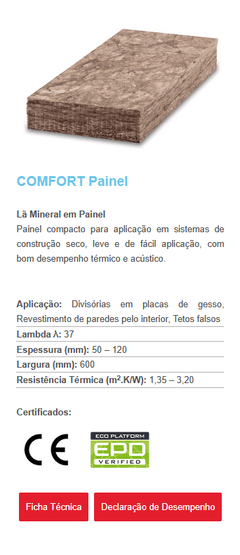 VOLCALIS LA MINERAL COMFORT EM PAINEL - PALETE