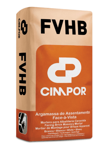 CIMPOR ARGAMASSA DE ASSENTAMENTO DE ALVENARIA FACE-Á-VISTA HIDROFUGADA BRANCA FVHB 25KG - PALETE