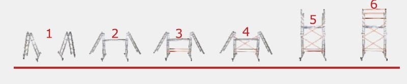 ANDAIME MULTIPLUS EM ALUMINIO COM PRANCHA